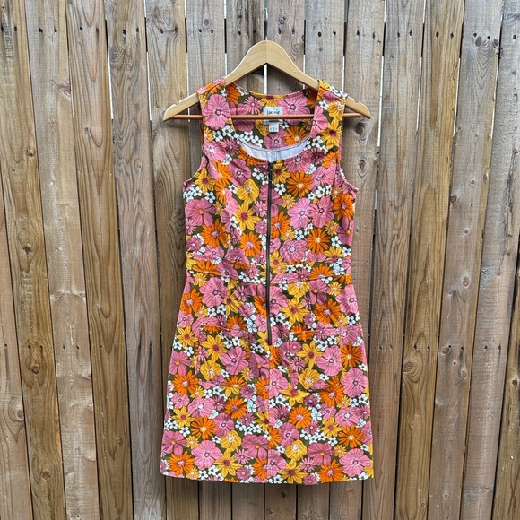 Joanie Mindy vintage Floral pinafore Sleeveless Dress - Picture 1 of 10